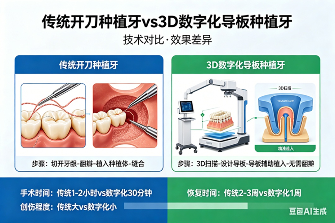3D导板数字化种植vs传统开刀种植：选对技术让缺牙重生更精准舒适(图2)